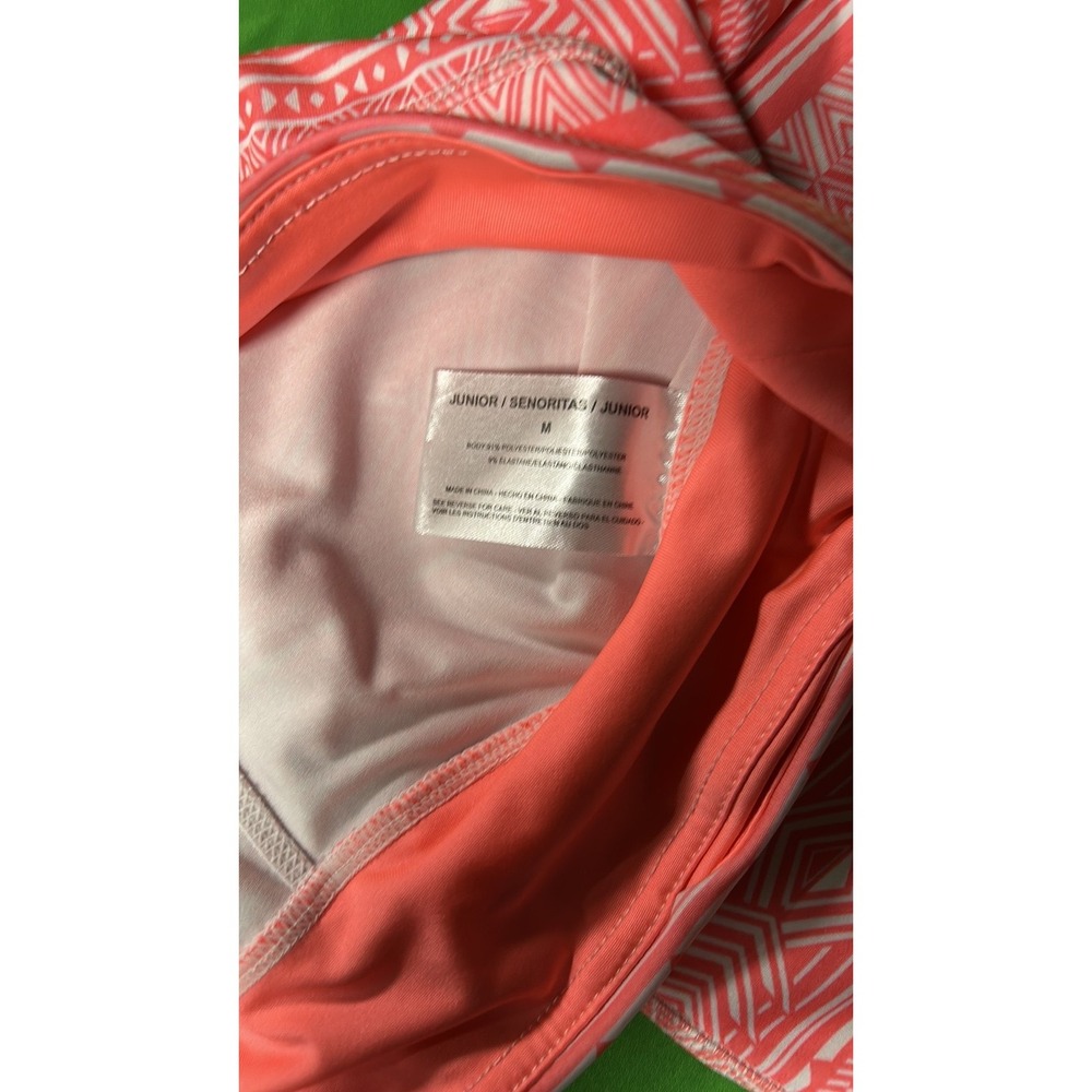 Energie Tribal Print Cropped Leggings Pink White Geometric Yoga Pants Womens M - Picture 2 of 8